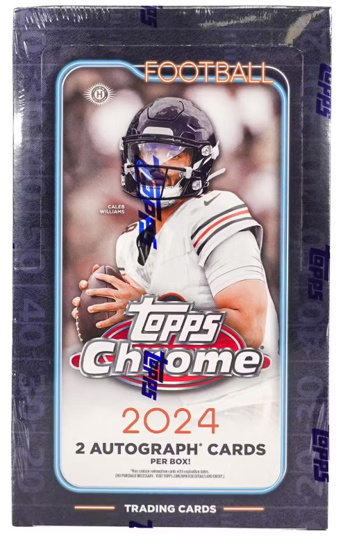 2024 Topps Chrome Football Hobby (12 Packs Per Box, 8 Cards Per Pack)