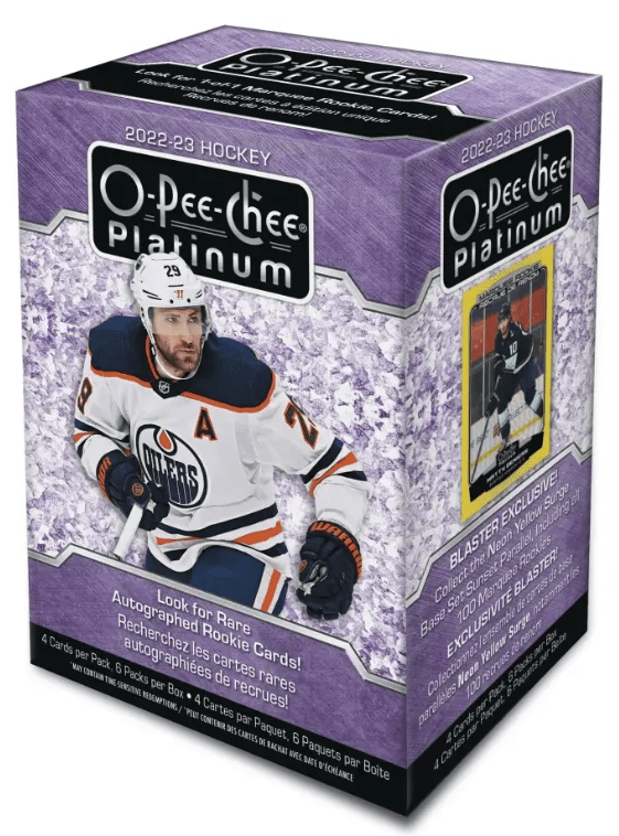 2022-23 O-Pee-Chee Platinum Hockey Blaster (6 Packs Per Box, 4 Cards Per Pack)