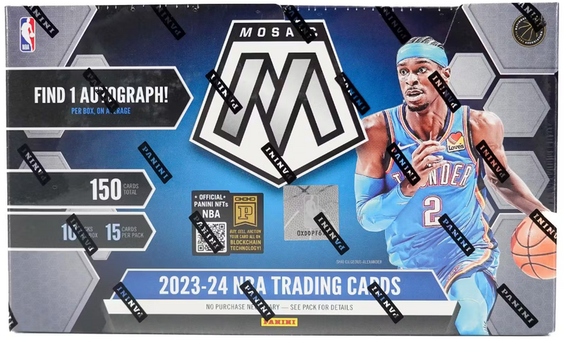 2023-24 Panini Mosaic Basketball Hobby Box (10 Packs per Box, 15 Cards per Pack)