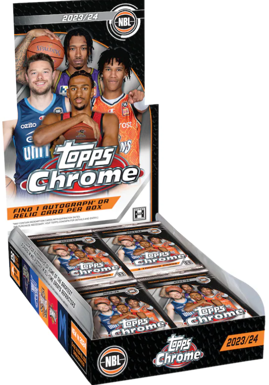 2023-24 Topps Chrome NBL Australian  Hobby Box (20 Packs Per Box, 4 Cards Per Pack)