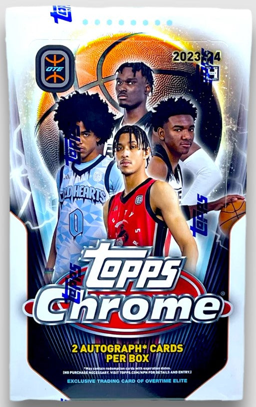 2023-24 Topps Chrome Overtime Elite Basketball Hobby Box (8 cards per pack, 12 packs per box)