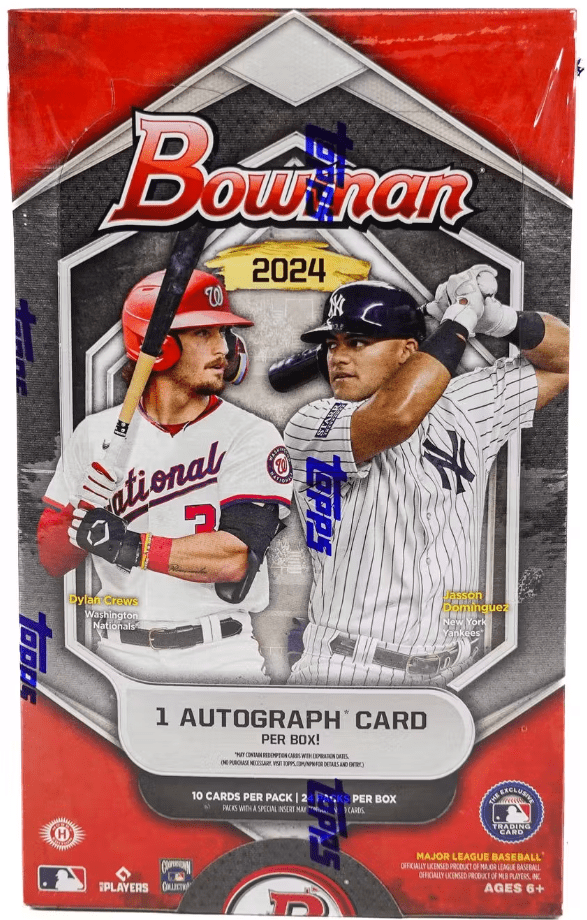 2024 Bowman Baseball Hobby Box (24 Packs Per Box, 10 Cards Per Pack)