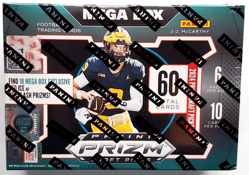 2024 Prizm Draft Picks NFL Mega Box (6 Packs Per Box, 10 Cards Per Pack)