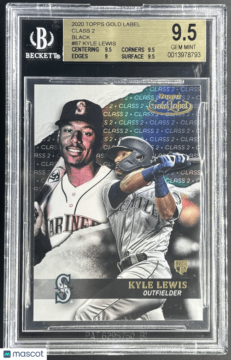 2020 Topps Gold Label Class 2 Black Kyle Lewis 