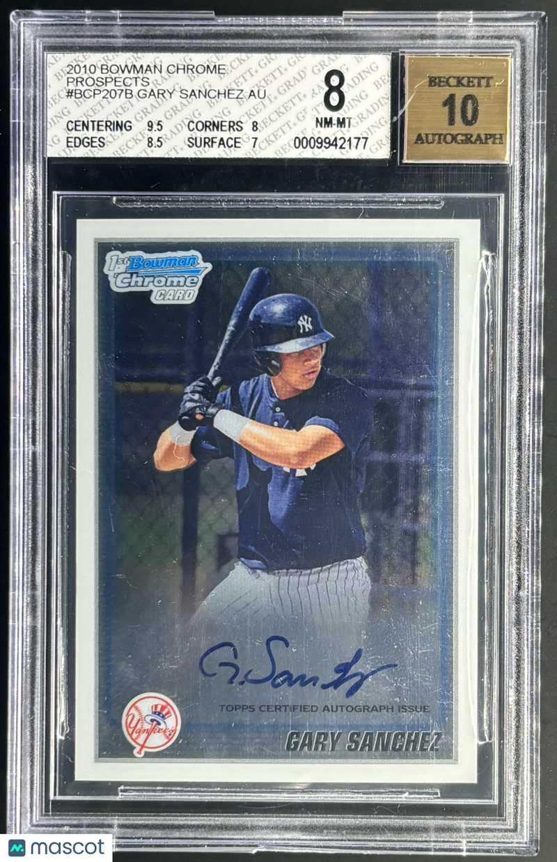 2010 Bowman Chrome Prospects Gary Sanchez Autograph 