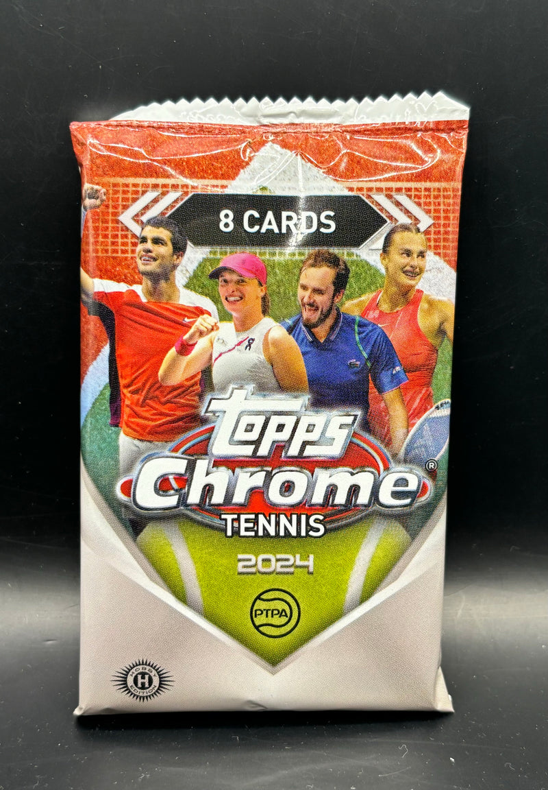 2024 Topps Chrome Tennis Hobby Pack (8 Cards Per Pack)