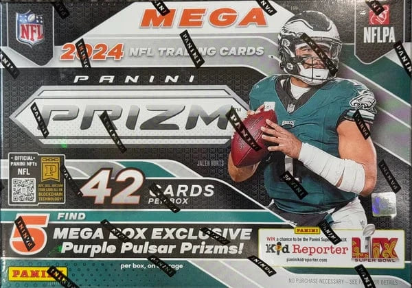 2024 Panini Prizm Football Mega Purple Pulsar Prizms (6 Packs Per Box 7 Cards Per Pack)