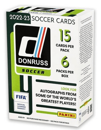 2022-23 Donruss Soccer Blaster Box (15 Cards Per Pack, 6 Packs Per Box)