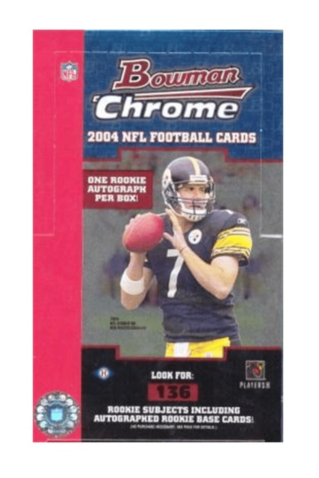 2004 Bowman Chrome Football Hobby Box (18 Packs, 4 Cards Per Pack)