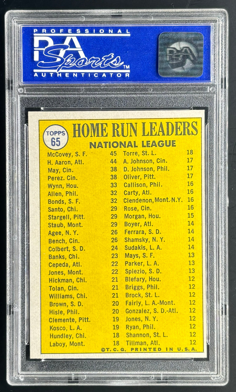 1970 Topps NL Home Run Leaders (Willie McCovey, Hank Aaron, Lee May) 
