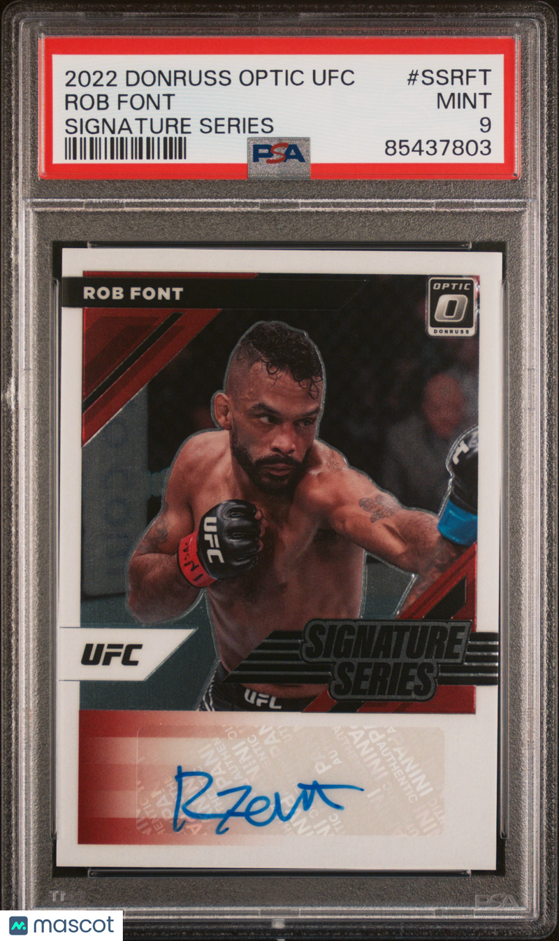 2022 Panini Donruss Optic UFC Signature Series Rob Font #SSRFT PSA 9 – The  Coffee Breakers