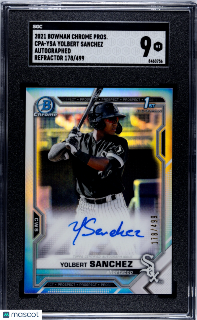 2021 Bowman Chrome 1st - Yolbert Sanchez Autograph /499 