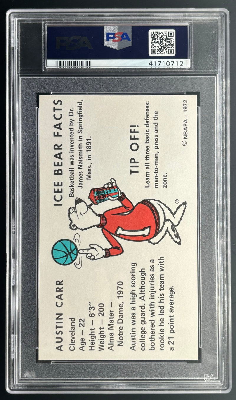 1972 Icee Bear Austin Carr PSA 8