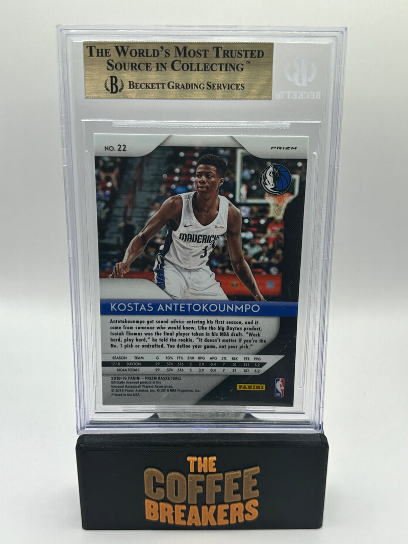 2018-19 Panini Prizm Prizms White Sparkle Kostas Antetokounmpo 