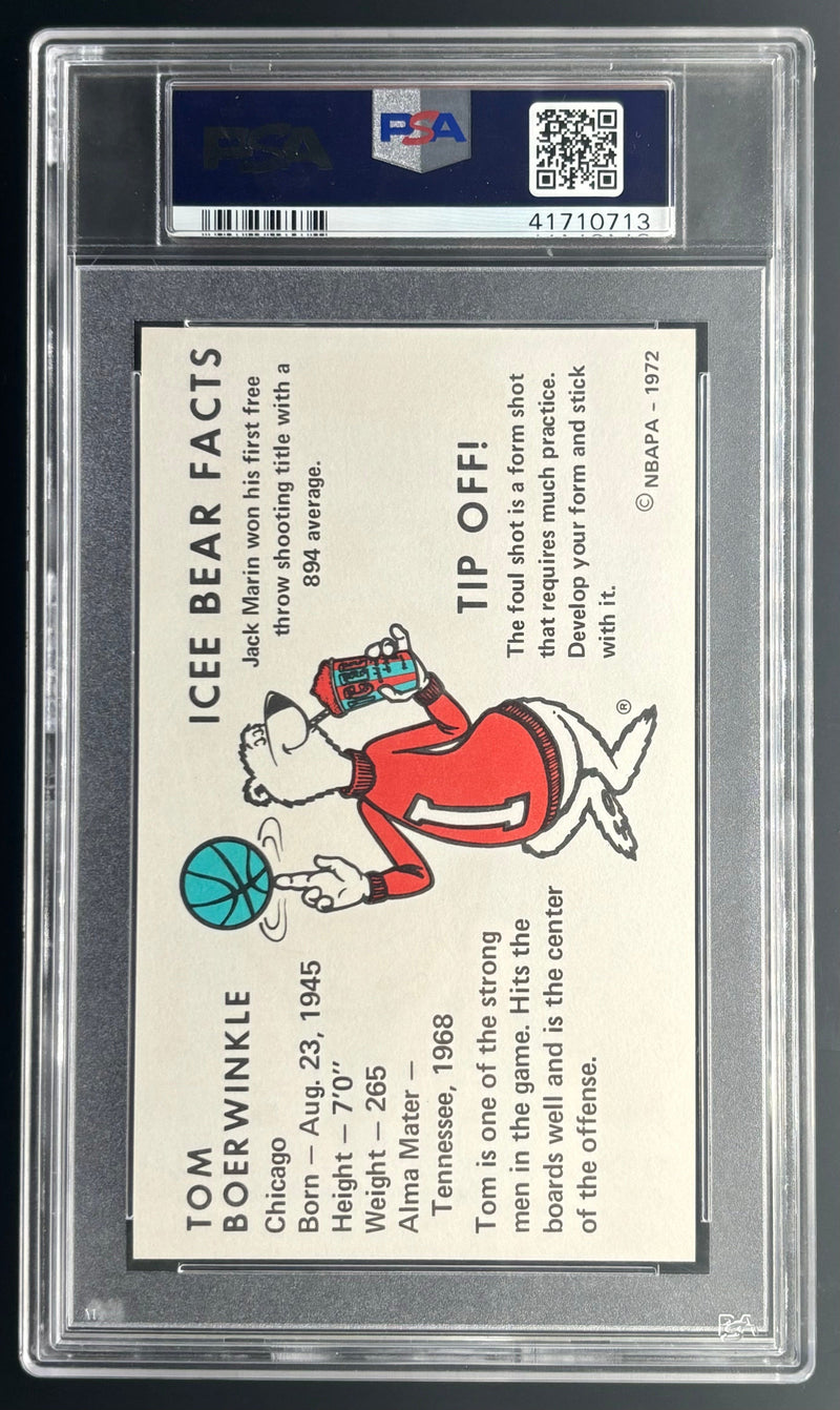 1972 Icee Bear Tom Boerwinkle PSA 8